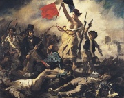 Liberty Leading the People by Eugène Delacroix commemorates the French revolution of 1830.
