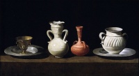 Bodegón (Still Life with Pottery Jars) (c. 1650) by Francisco de Zurbarán