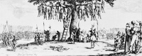 The Miseries and Disasters of War (1633) by Jacques Callot  With the 16th century The Miseries and Disasters of War, French 17th artist Jacques Callot anticipated Goya's Disasters of War, both of them criticizing the horrors of war in their art 