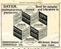 Heroin was commercially developed by Bayer Pharmaceutical and was marketed by Bayer and other companies (c. 1900) for several medicinal uses including cough suppression.