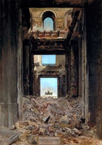 Ruins of the Tuileries (1871) by Jean-Louis-Ernest Meissonier
