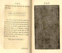 The black page in The Life and Opinions of Tristram Shandy, Gentleman (1759-1767)