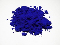 Blue of the ultramarine variant, similar to the International Klein Blue used by Yves Klein