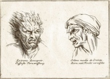 Illustration from a 19th century book about physiognomy  Physiognomy (Gk. physis, nature and gnomon, judge, interpreter) is a  theory based upon the idea that the assessment of the person's outer appearance, primarily the face, may give insights into one's character or personality. 