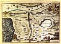 The Map of Tendre (Carte du Tendre) is a French map of an imaginary country called Tendre produced by several hands (including Catherine de Rambouillet). It appeared as an engraving (attributed to François Chauveau) in the first part of Madeleine de Scudéry's 1654-61 novel Clélie. It shows a geography entirely based around the theme of love according to the Précieuses of that era: the river of Inclination flows past the villages of "Billet Doux" (Love Letter), "Petits Soins" (Little Trinkets) and so forth.