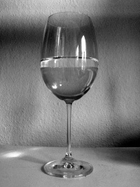 Is the glass half empty or half full?, photo © JWG