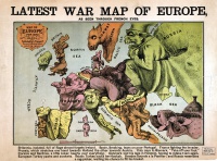 Latest War Map of Europe as Seen through French Eyes