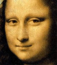 Mona Lisa (detail) is a 16th century painting by Leonardo da Vinci, and is one of the most famous paintings in the world, mainly due to its outspoken gaze.