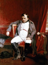  "'If I were not convinced that his family is as old and as good as my own,' said the Emperor of Austria when he married Marie Louise to Napoleon Bonaparte, 'I would not give him my daughter.' The remark is sufficient recognition of the nobility of the father of Napoleon, Charles Marie de Bonaparte, a gentleman of Ajaccio, Corsica, whose family, of Tuscan origin, had settled there in the sixteenth century, and who, in 1765, had married a young girl of the island, Lætitia Ramolino."--A Life of Napoleon Bonaparte: with a sketch of Josephine, Empress of the French (1901) by Ida Tarbell  Illustration: Napoléon Bonaparte abdicated in Fontainebleau (1845) by Paul Delaroche
