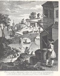 Satire on False Perspective (1754) by William Hogarth