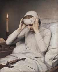 The Ecstatic Virgin Anna Katharina Emmerich by (1885) by Gabriel von Max