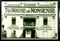 This page Nonsense is part of the communication series.Illustration: House of Nonsense (1911), one of Blackpool's funhouse attractions