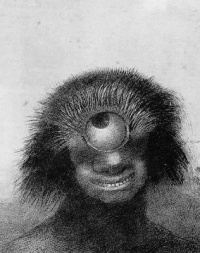 The Misshapen Polyp Floated on the Shores, a Sort of Smiling and Hideous Cyclops  (1883) - Odilon Redon
